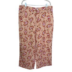Carebear wide leg pants size 1X festival rave‎ club plus size streetwear AOP